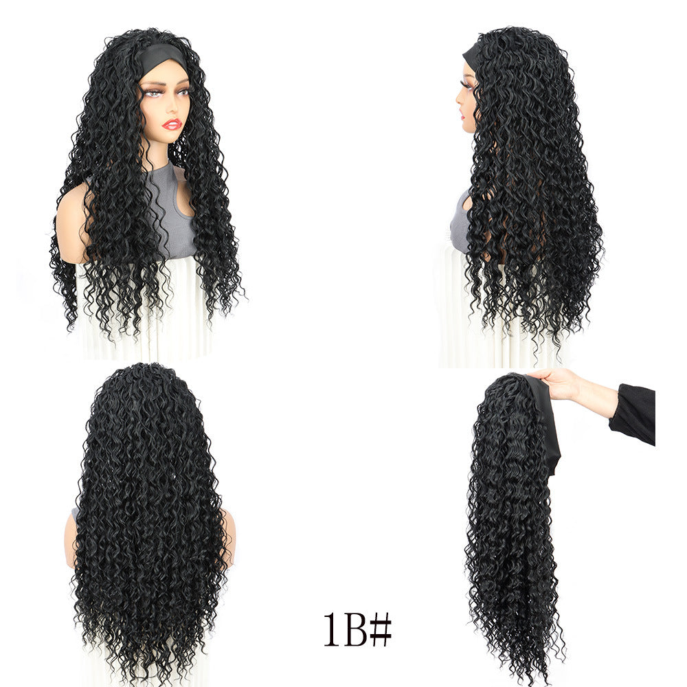 Women's Curly Headband Wig