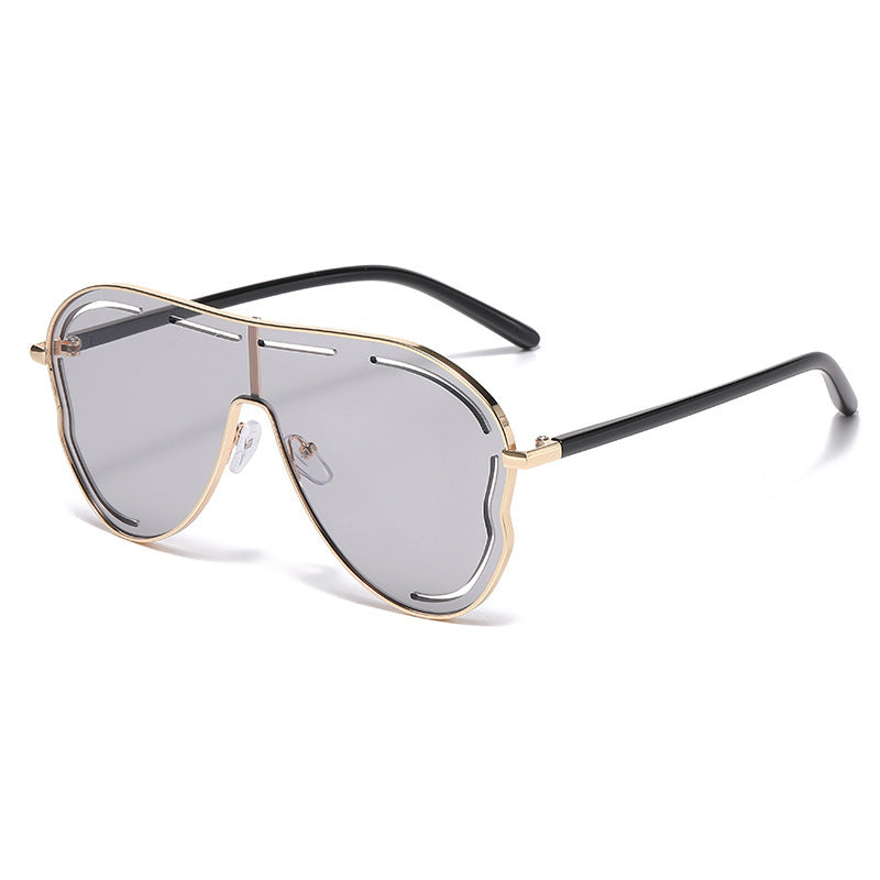 One-piece large-frame toad-shaped sunglasses