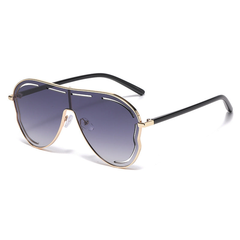 One-piece large-frame toad-shaped sunglasses