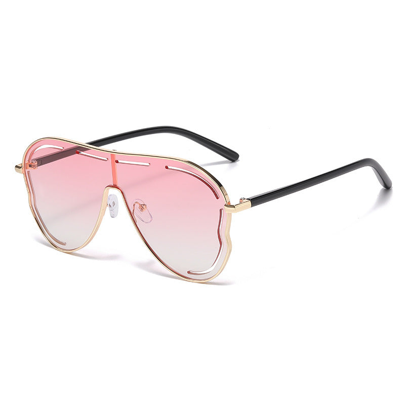 One-piece large-frame toad-shaped sunglasses