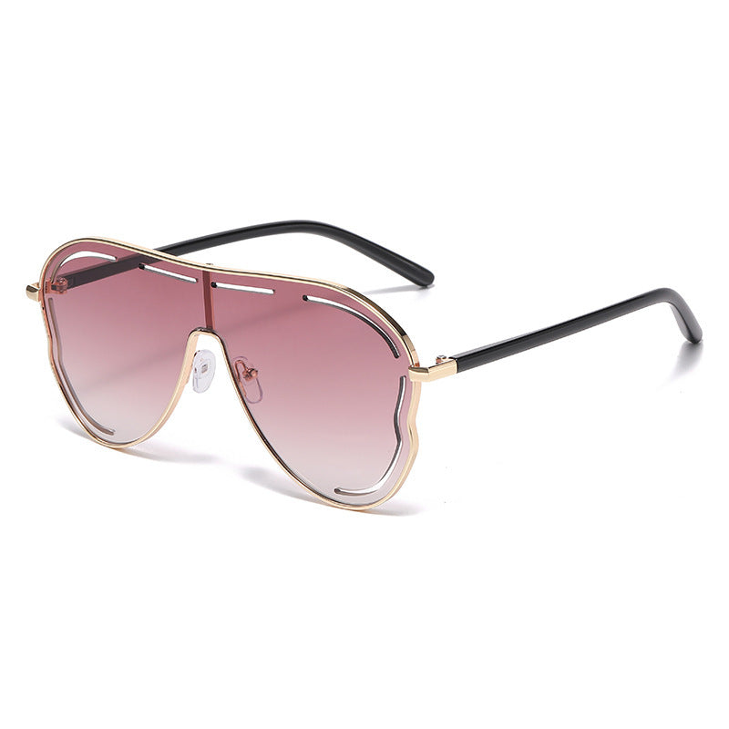 One-piece large-frame toad-shaped sunglasses