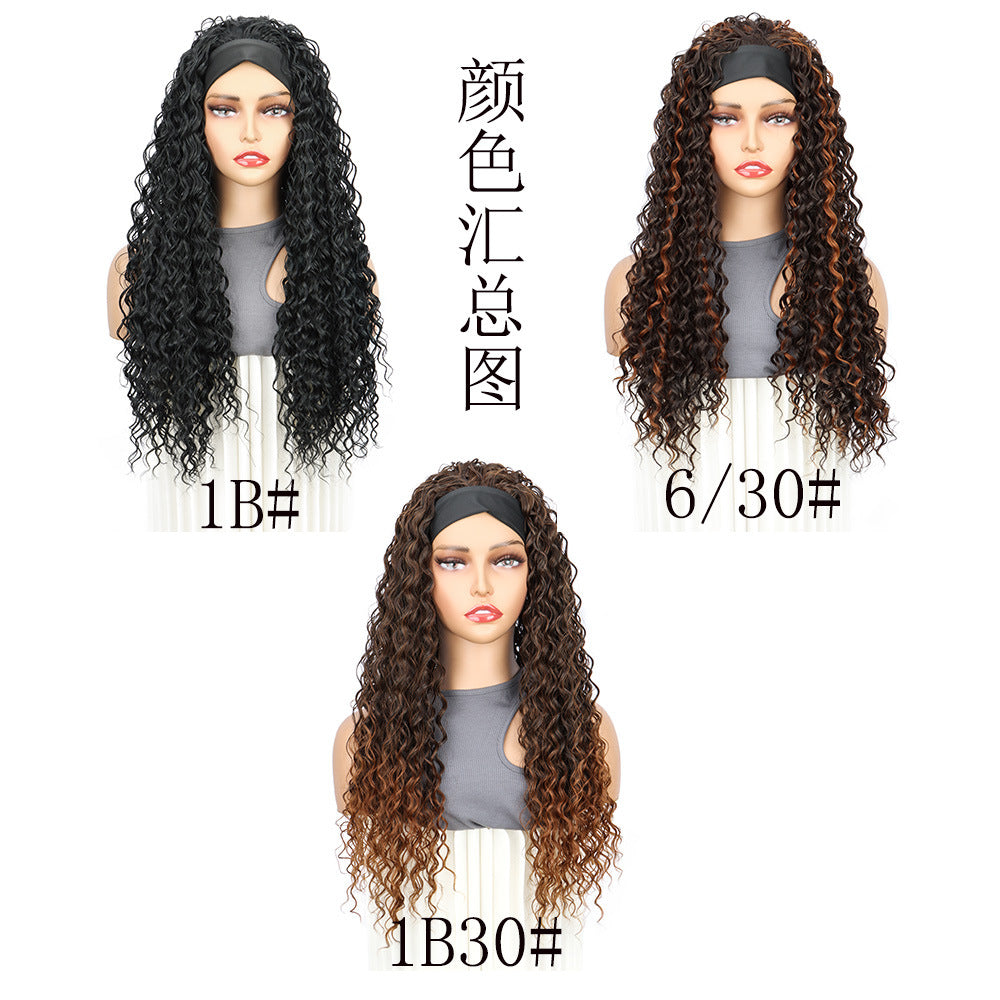 Women's Curly Headband Wig