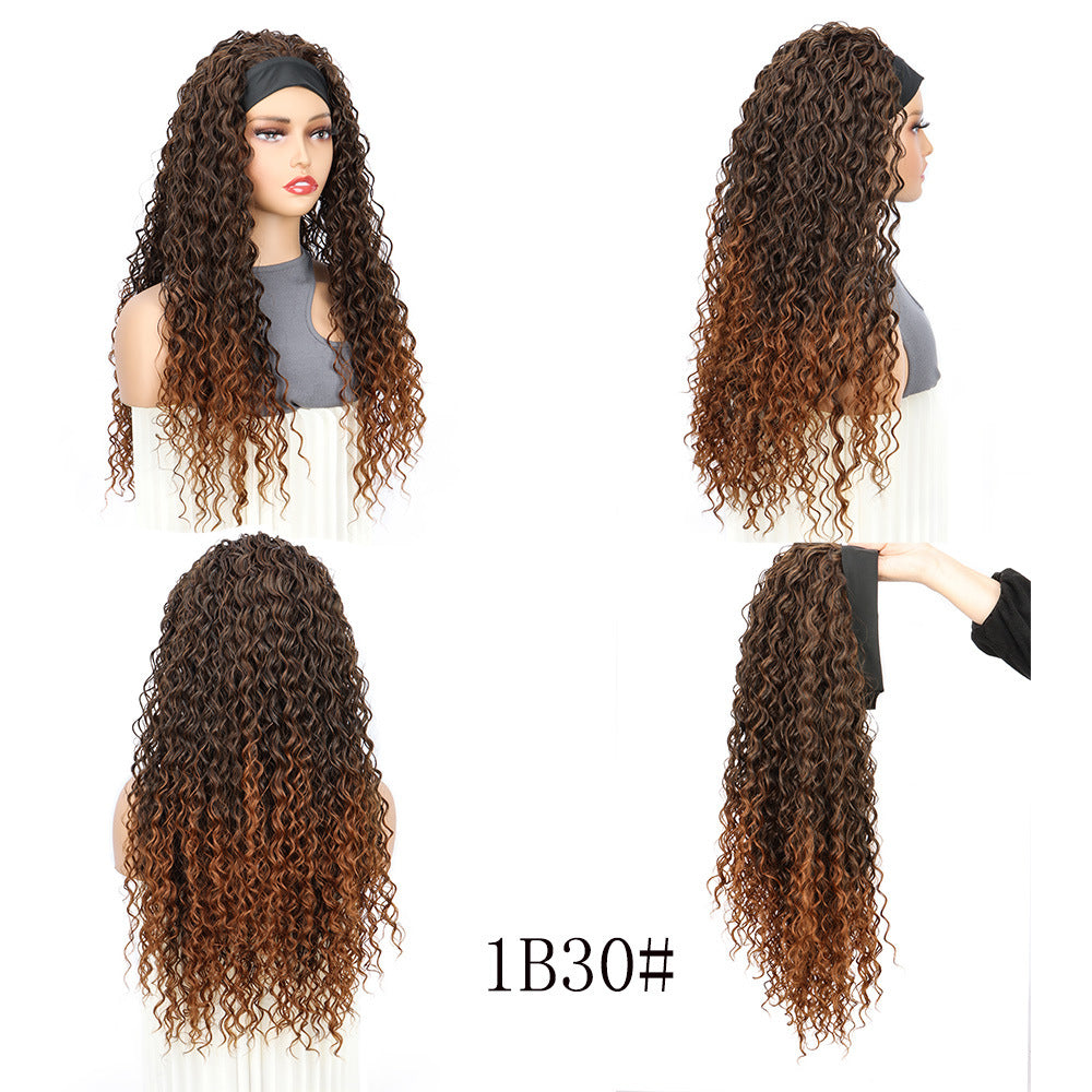Women's Curly Headband Wig