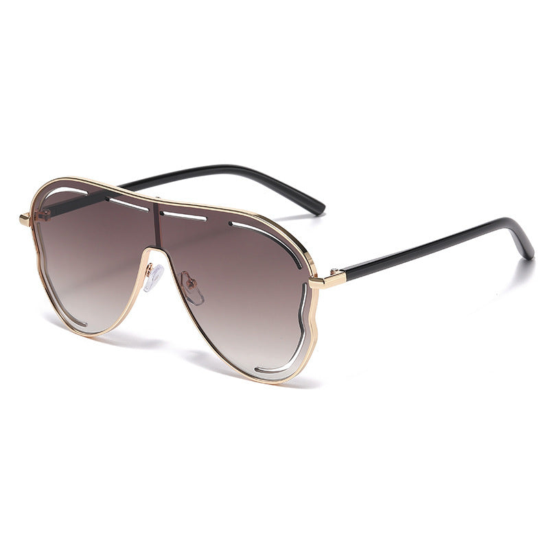One-piece large-frame toad-shaped sunglasses