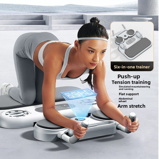 Multifunctional web web web roll wheel automatic rebound push-up flat support trainer thin belly fitness equipment